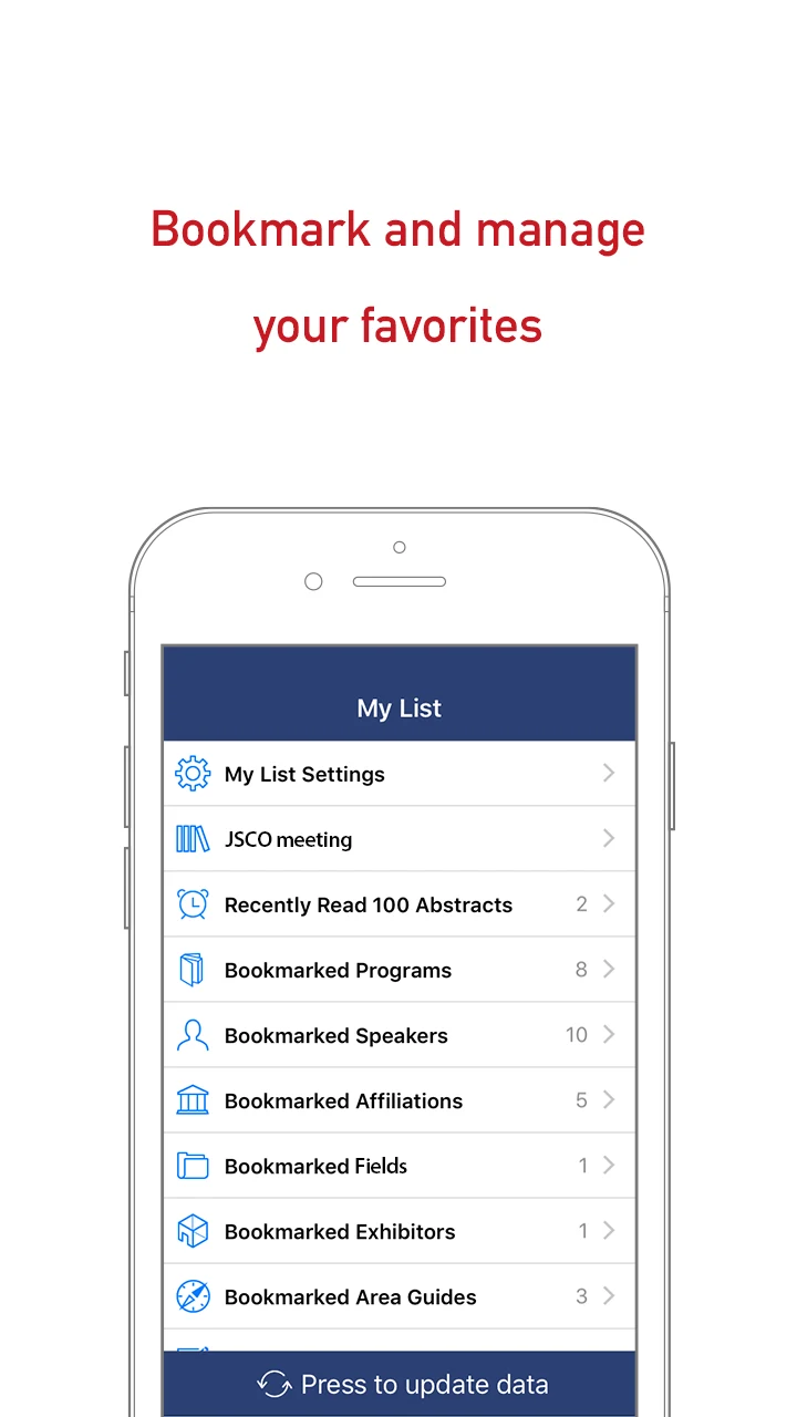 JSCO meeting - Congress App screenshot