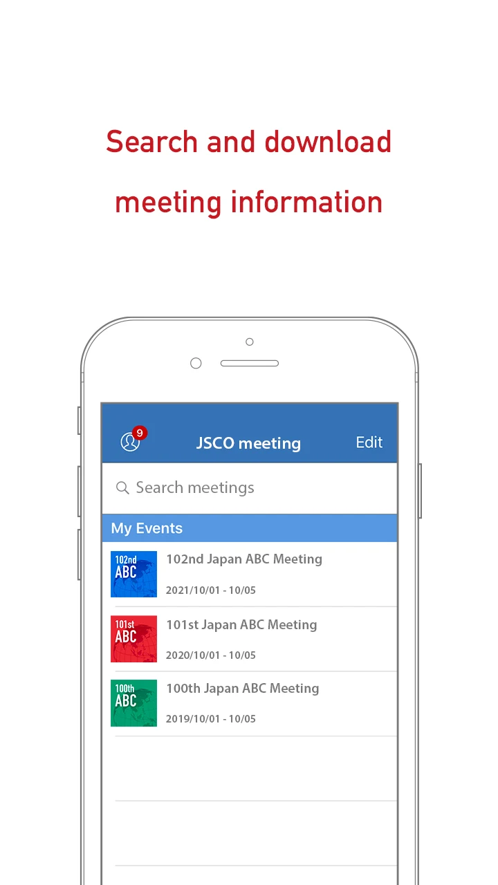 JSCO meeting - Congress App screenshot